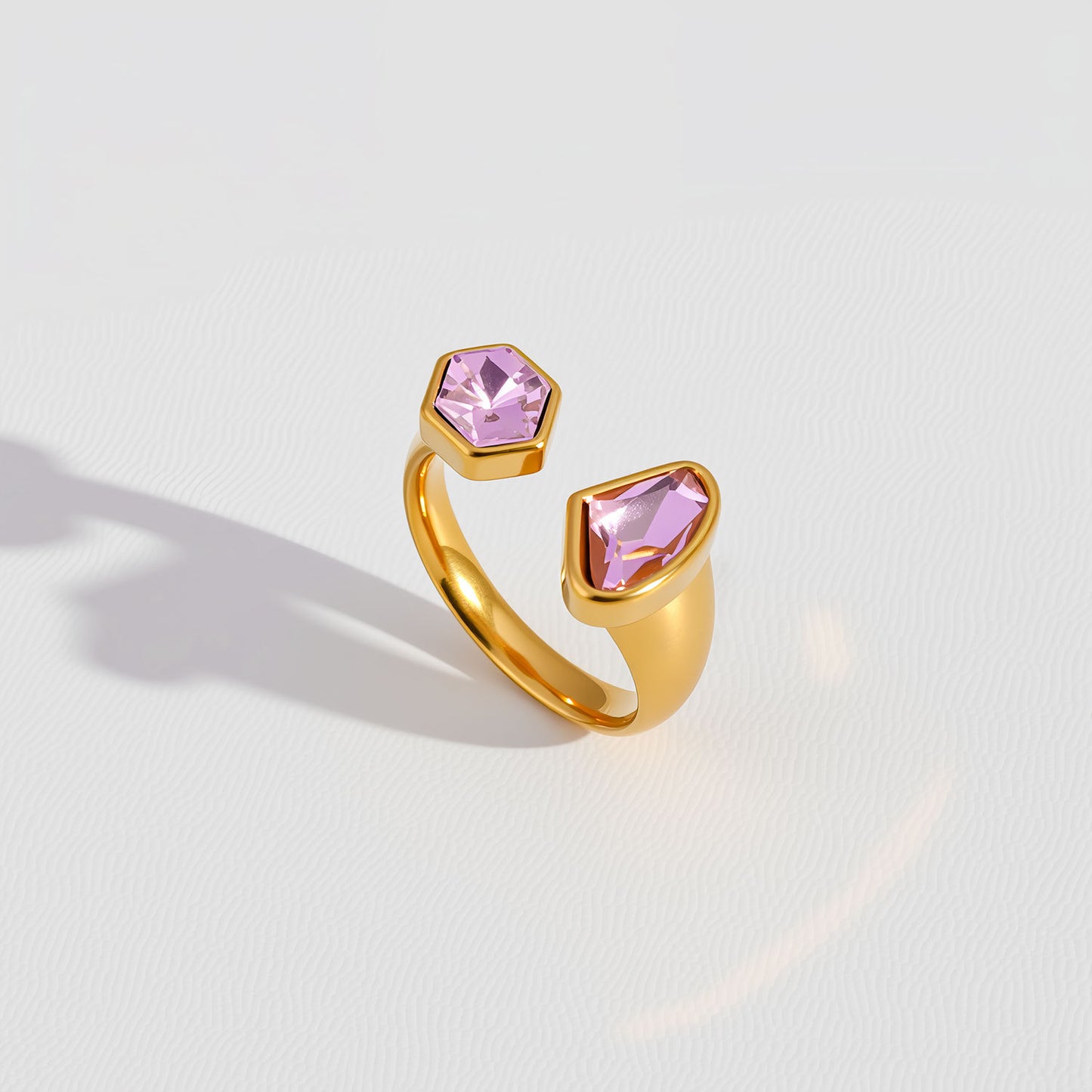 Colorful zircon ring