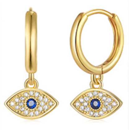 Evil eye style earrings