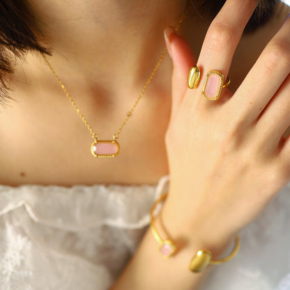 New in natural stone jewelry set