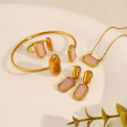 New in natural stone jewelry set