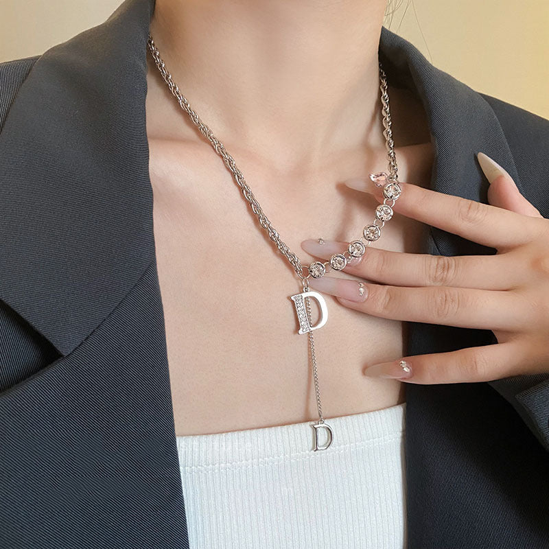 Letter D  pendant necklace