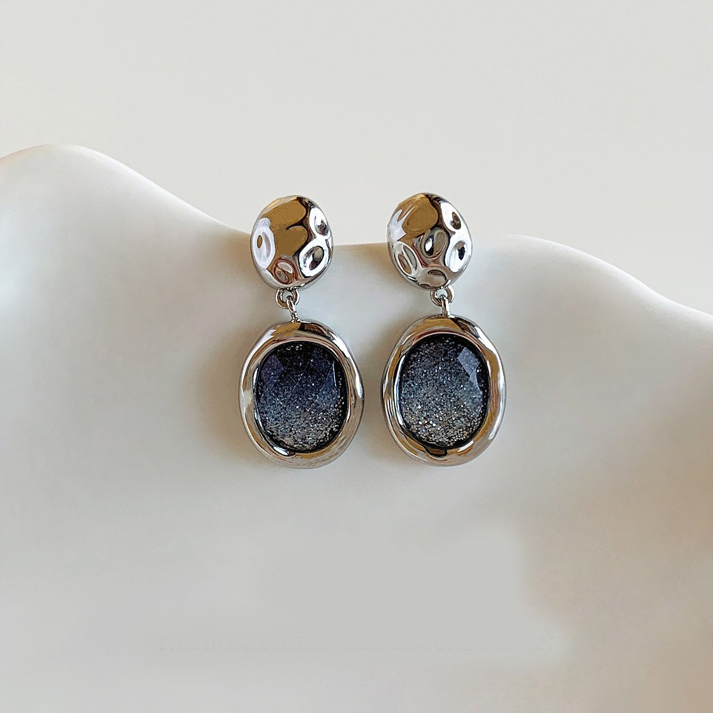 Blue sky design earrings
