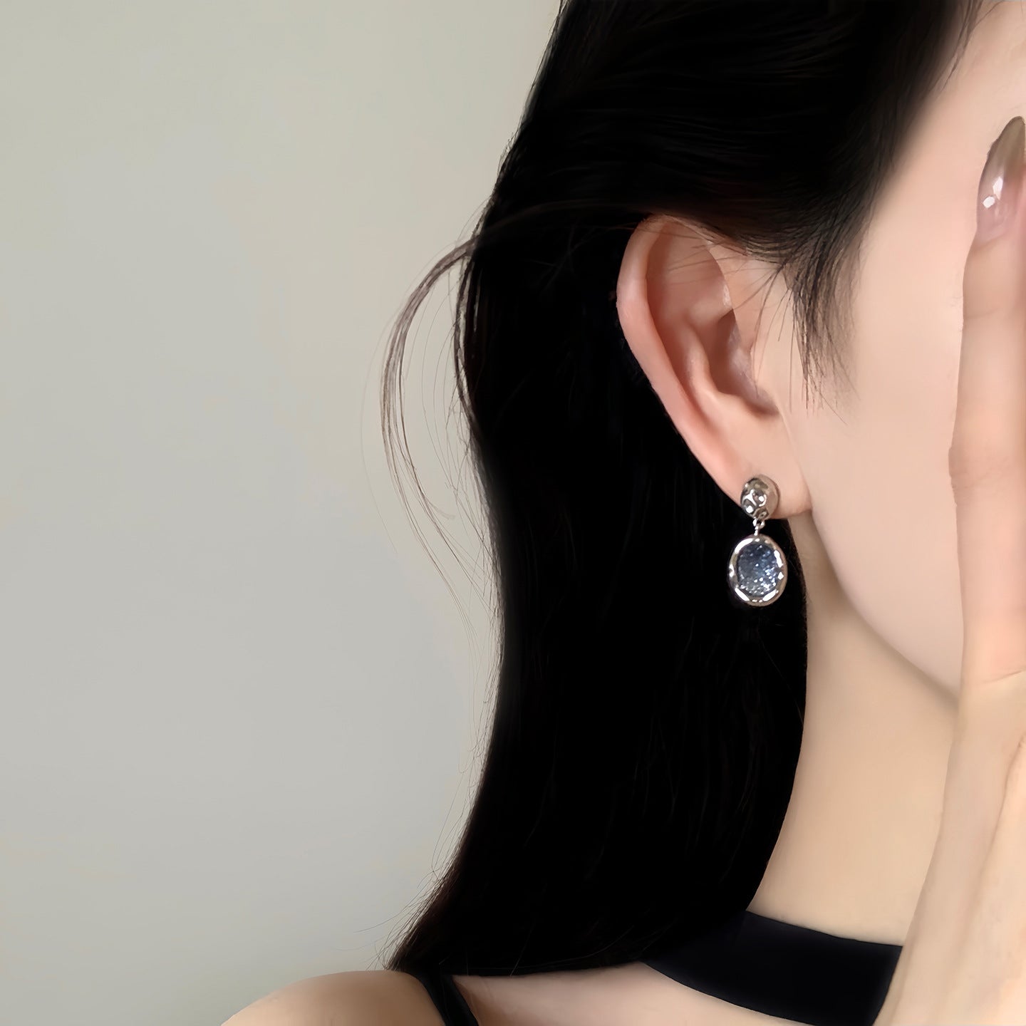 Blue sky design earrings