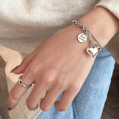 Double-layer 925 silver-plated bracelet