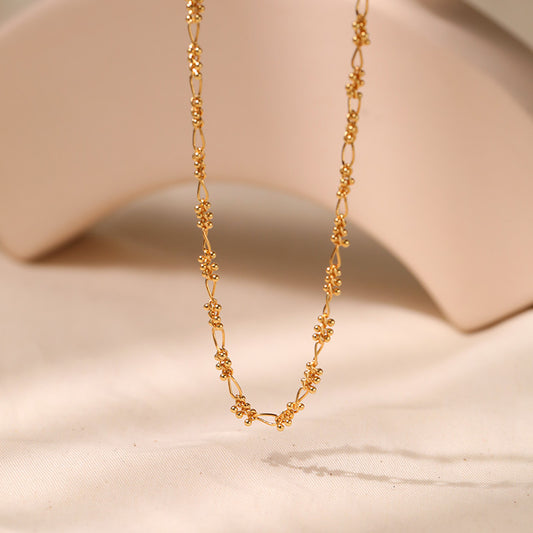 Collar de cobre chapado en oro auténtico de 18 quilates