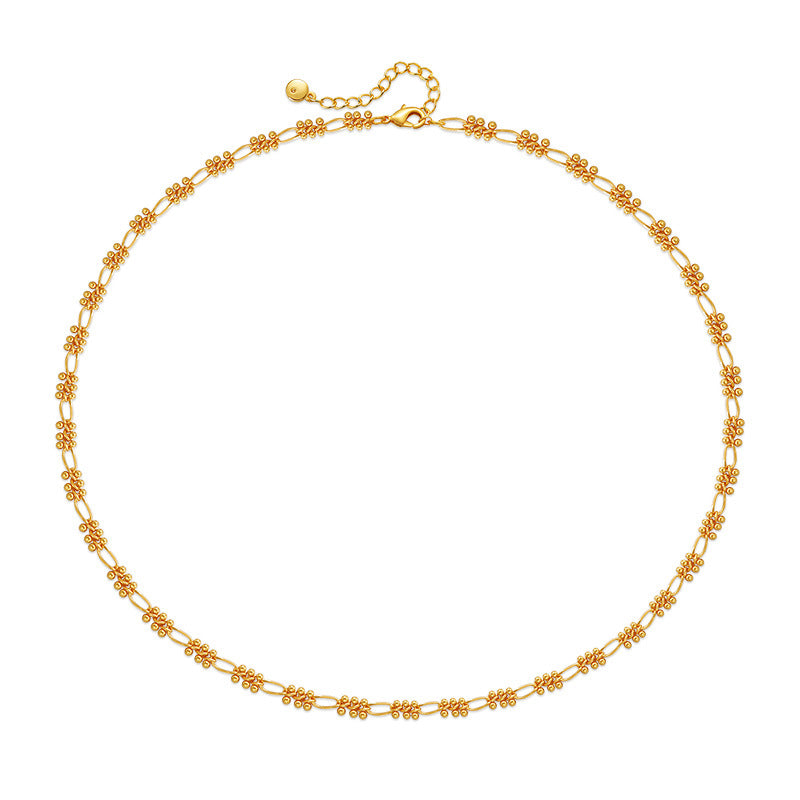 Collar de cobre chapado en oro auténtico de 18 quilates