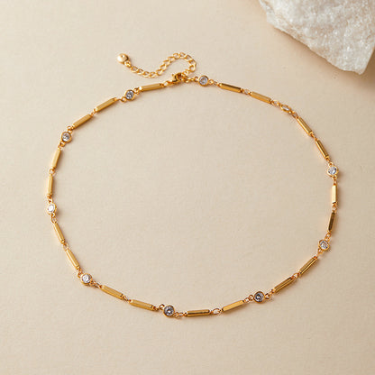 Collar de cobre bañado en oro real de 18K