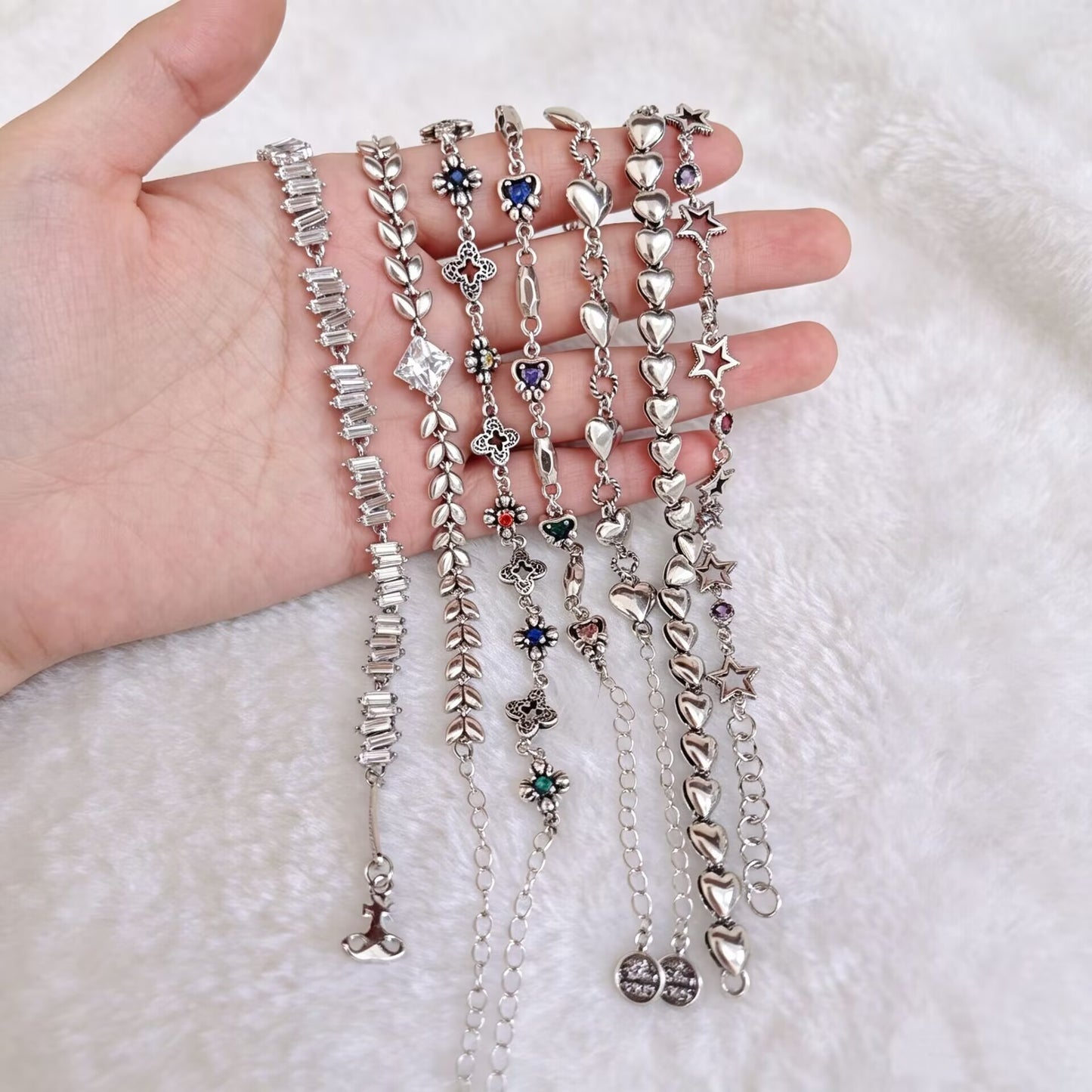 Vintage Minimalist Silver Bracelets
