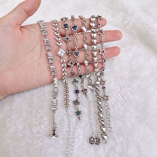 Vintage Minimalist Silver Bracelets