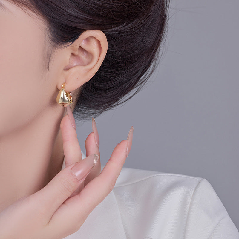 Pendientes chapados en oro con fotosensible de lujo para bolsas de pan