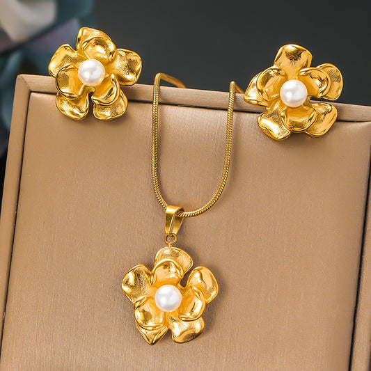 Flower design Necklace and earring set