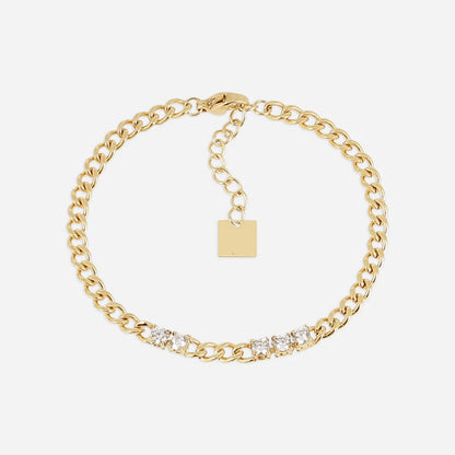 SET de Pulseras de Capas de Acero de Titanio con Diamantes