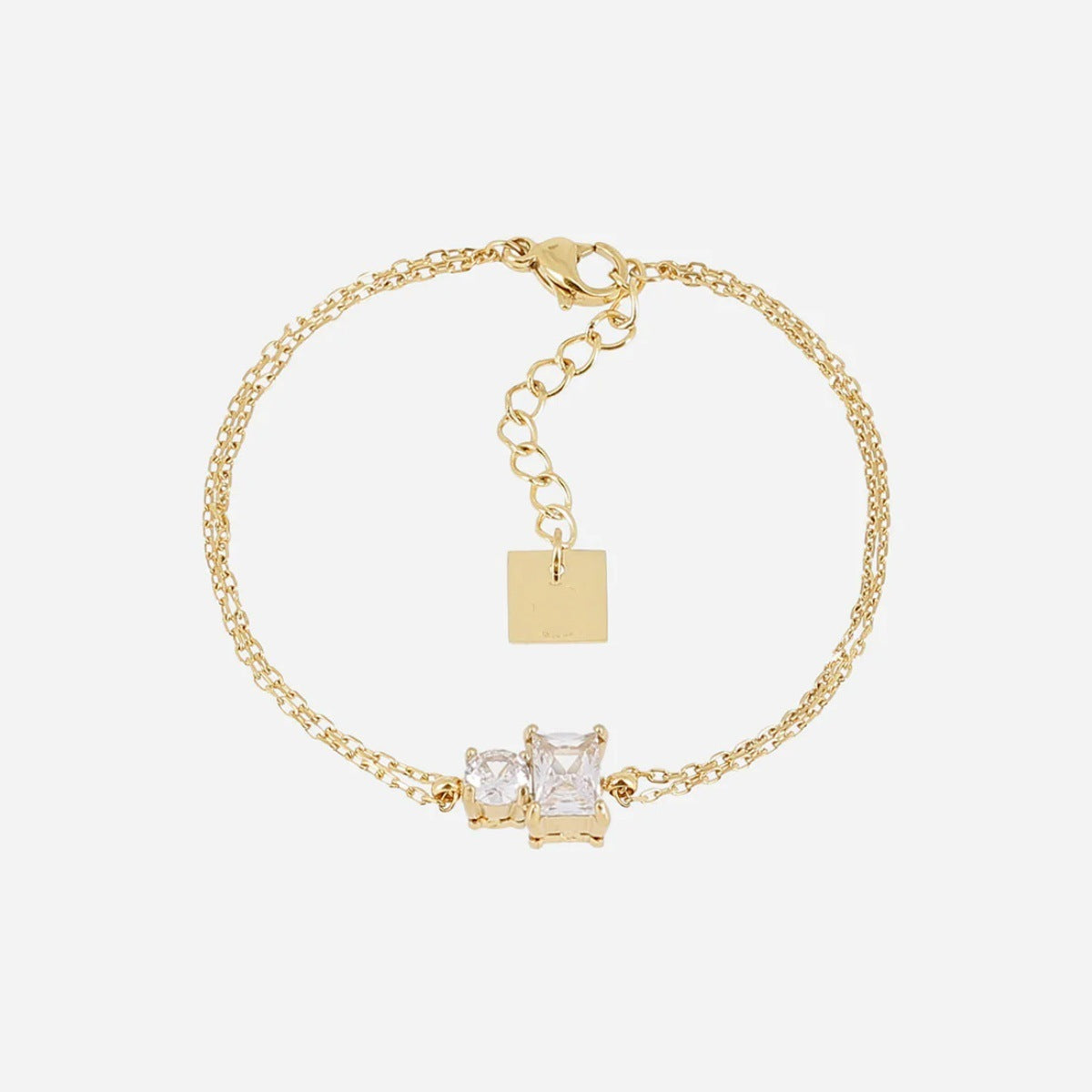 SET de Pulseras de Capas de Acero de Titanio con Diamantes