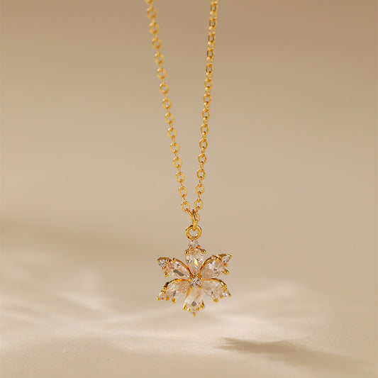 Collar con colgante de copo de nieve