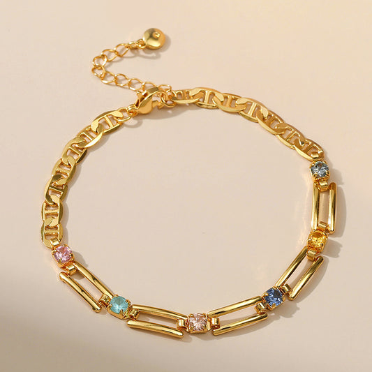 pulsera de moda bañada en oro