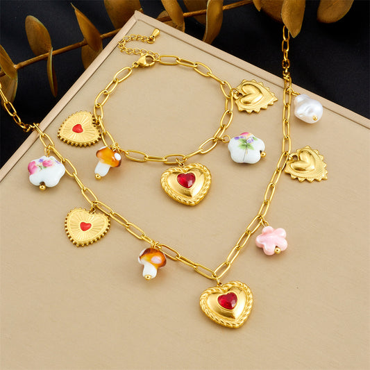 Palace Style Necklace and bracelet Set
