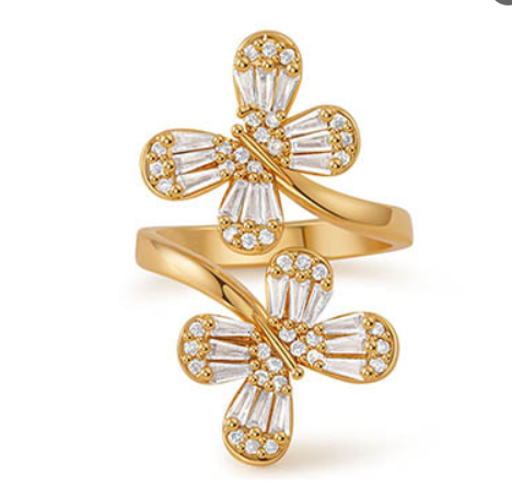 Flower adjustable ring